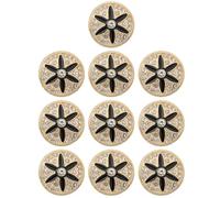 VILLCASE 10 Pcs Metal Round Buttons 22mm Non-Rusting Zinc Alloy with Rhinestone Hand Stitch Buttonhole Design Elegant Fashionable Woolen Coat Decoration for Overcoat Sewing