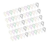 VILLCASE 100 Pcs Mini Paper Clips Water Drop Shaped Paperclips 0.98x0.59x0.31in Metal Strong Grip Versatile Use Creative Style for DIY Projects Office Supplies Color
