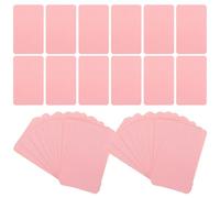 VILLCASE 100 Pcs Pink Blank Note Cards Multi-Function Paper for Daily Use Easy to Carry DIY Word Cards Convenient Portable Suitable for Office School and Personal Use