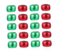 VILLCASE 1000Pcs Large Hole Plastic Spacer Beads Mixed Red Green Colors DIY Jewelry Making Craft Accessories Lightweight Durable for Bracelets Necklaces