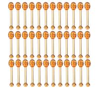 VILLCASE 100pcs Cosmetic Sample Spoons Plastic Brown Lip Balm Applicators for Cream Jar Use and On-the-Go Lip Gloss Application