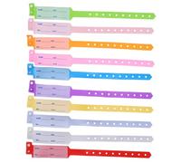 VILLCASE 100pcs Disposable Medical Id Wristbands for Patient Identification Comfortable Adjustable Hospital Admission Bracelets with Writable Labels Multi-Color Colors for Adult Healthcare