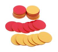 VILLCASE 100PCS Double-sided Red and Yellow Plastic Counting Chips for Math Educational Manipulatives for Classroom Learning Lightweight Ergonomic Tokens for Early Learners and Sorting