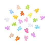 VILLCASE 100pcs Flatback Bear Shaped Buttons Plastic Small Buttons Cartoon Cute Playful Design Easy to Sew Creative Inspiration for Crafting and Art Projects
