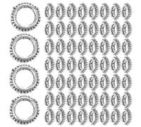 VILLCASE 100pcs Hair Braid Rings Hair Jewels Large Hole Alloy Ring Portable Styling the Go Dreadlocks Braids DIY Accessory Black
