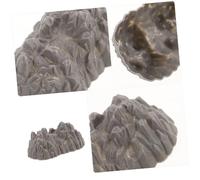 VILLCASE 100pcs Miniature Plastic Rocks Simulation Stone Models for DIY Micro Train Landscape Railway Sand for Garden Dioramas Classroom Projects and Home Decor