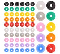 VILLCASE 100pcs Nail Drill Dust Caps Reusable Dust Stopper Covers for Nail Grinder Bits Mixed Colors for Professional and Home Manicure Use Random Color