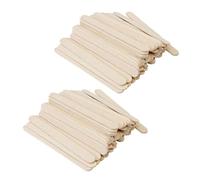 VILLCASE 100pcs Natural Wood Craft Sticks DIY Ice Cream Sticks for Boys and Girls and Adults 114x10x2mm for Crafting and Treats