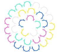 VILLCASE 100pcs Plastic Sewing Bobbin Clips Thread Holding Tool Bobbin Holder for Sewing Machines Small Semi-Moon Shape Clips for Thread Storage and Prevention of Unwinding for Enthusiasts