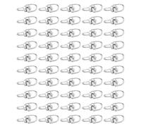 VILLCASE 100pcs Premium Zinc Alloy Swivel Snap Clasp Hooks for DIY Projects and Household Use, Easy to Use Silver Spring Clasps for Backpacks and Curtains