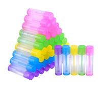 VILLCASE 100pcs Reusable Plastic Lip Balm Tubes for DIY Lipstick and Healing Salves, Assorted Colour, Fit for Body Butters, for Crafts and Daily Life Use
