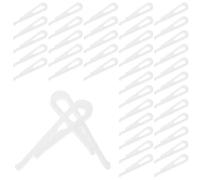 VILLCASE 100pcs White Pvc Clothes Clips for Garments and Socks with Firm Grip, Versatile 37.5mm Alligator Clips Suitable for Wardrobe Use in Season