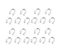 VILLCASE 100pcs Wire Guardian Wire Cable Protector, U-Shaped Guard for Earring Bracelet Necklace Pendant DIY Jewelry Making, Silver