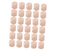 VILLCASE 100pcs Wooden Six-sided Blank Dice with Rounded Edges for DIY Game Supplies Crafting Smooth Rolling Cube Blocks for Puzzle Counting Decoration and Rustic Event Projects
