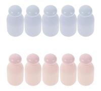 VILLCASE 10Pcs 100Ml Refillable Squeeze Bottles Set for Shower Gel and Lotion, Flip Lid PE Matte Travel Bottles in Pink and Blue, Portable Empty Shampoo and Body Wash Dispenser for Business