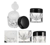 VILLCASE 10pcs 3ml Loose Powder Bottles Black Caps and 12-Hole Stoppers, Empty Concealer and Sub Packaging Storage Bottles for Cosmetic Travel and Makeup