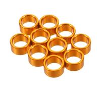 VILLCASE 10pcs Aluminium Pigeon Leg Rings Gold Bird Identification Bands Training Foot Rings Comfortable Fit for Racing Doves and Homing Birds Easy Quick Marking