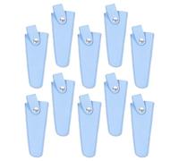 VILLCASE 10pcs Artificial Leather Scissors Protection Covers for Hairdressing Tools and Nail Nippers with Stylish Professional Look, Minimizing Blade Wear and Ensuring Secure Handling