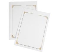 VILLCASE 10pcs Blank Diploma Paper Printable Certificate Sheets 8.5x11inch Thick Paper Quality Gold Foil Craftsmanship for Training Institutions and Corporate Entities Elegant Professional