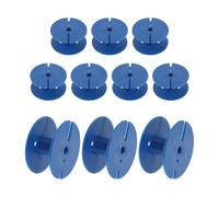 VILLCASE 10pcs Blue Abs Plastic round Coil Bobbin for Crossover Inductor Smooth Burrfree Finish, Minimizes Loose Wire Loops and Withstands Heat and Stress, for DIY Audio Projects Using