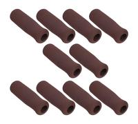 VILLCASE 10pcs Brown EVA Foam Cane Handle Cushion Grips - Non-Slip Walking Cane and Walker Hand Grip Covers for Comfortable Mobility and Walking Equipment Accessories