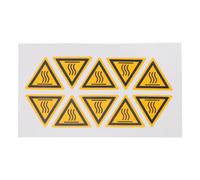 VILLCASE 10pcs Caution Hot Surface Sticker, Caution Hot Surface Sign Vinyl Stickers for Equipment, Self-Adhesive, Ovens, Food Safety Signs