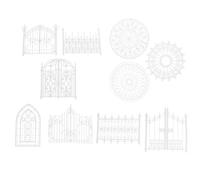 VILLCASE 10pcs DIY Scrapbooking Background Paper for Photo Album Decor, White Paper Material with Delicate Hollow Lace Yard Gate Design, Easy to Use for Notebook and Scrapbook Crafts