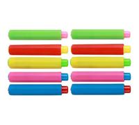 VILLCASE 10pcs Dustless Chalk Holders Lightweight Pp Chalk Sleeves Adjustable Clips Preventing from Breaking for Teachers Classroom Use Random Color