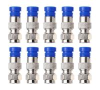 VILLCASE 10pcs F Type Plug Coaxial Cable Adapter Connectors with Brass Material and Polyethylene for Moisture Prevention and Leakage Reduction, for Tv Cable Connections