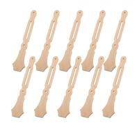 VILLCASE 10pcs Fan Sticks for Wedding Bamboo Handles Round Classic Fan Sticks Resistant to Breaking and Bending Sturdy Material for DIY Projects and Wedding Decorations