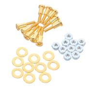 VILLCASE 10pcs Gold Hair Clipper Screw Replacement Set Compatible with Wahl Models 1919 8504 8148 8591 - Hair Trimmer Adjust Rod Fixing Screws with Nuts and Gaskets for Maintenance
