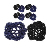 VILLCASE 10pcs Hair Nets for Women Bun Covers Thickened Mesh Hair Net for Buns Professional Nurse Bank Staff Black and Navy Blue