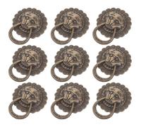 VILLCASE 10pcs Lion Head Handle Tin Alloy Door Knob Retro Decoration Pulls Safe Use Not Easy to Fade for Drawer and Cabinet Door