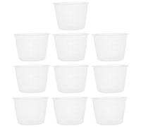 VILLCASE 10pcs Liquid Measuring Cups for Kitchen Use, 80ml Plastic Pp Cups with Easy Viewing Measurement Level, for Daily Rice Cooking and Baking, Practical Kitchen Supplies