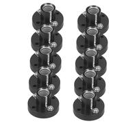 VILLCASE 10pcs Miniature Screw Base Small Bulb Holder Electrical Test Bulb Socket Lamp Base for Physics Experiment Home Lighting Accessories Black