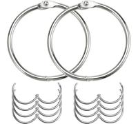 VILLCASE 10pcs Paper Rings Binder Rings Iron Material Silver Color Creative Simple Style Lightweight Design Easy to Operate Document Classification for Office and Home Use