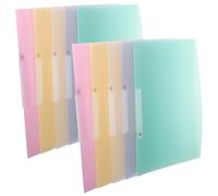 VILLCASE 10pcs Plastic Swing Clip Report Covers Folder Set Portable Paper Organizer File Folder for Office and School Document Storage Presentation and Project