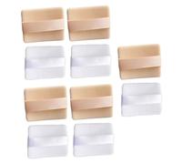 VILLCASE 10pcs Rectangular Double-Sided High-Density Velvet Powder 65x45x4.5mm Skin Tone and White Washable Cosmetic Loose Powder Pads for Face and Body