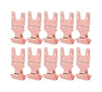 VILLCASE 10pcs Rose Gold Metal Price Tag Clips, Adjustable Label Clip Holders for Bakery and Retail Shelf Price Sign Stands, POP Display Clamps for Menu Cards and Food Labels