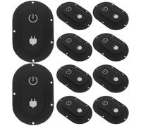 VILLCASE 10pcs Rubber Button Caps for Robot Vacuum Push Button Switch Replacement, Wear-resistant Nitrile Rubber Covers with Conductive Pad Kit, Dust Resistant, Suitable for Daily Heavy Use