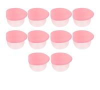 VILLCASE 10pcs Silicone Lip Brush Covers Pink Dustproof Makeup Brush Protective Sleeves for Travel and Makeup Bag Space Saving and Service Life