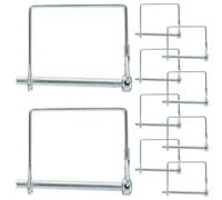 VILLCASE 10pcs Square Shaft Locking Trailer Pin Set with Spring Steel Material Fast Locking and Rust-resistant Safety Catch Lock Pins for Trailer Gates in Farm and Garden Use