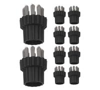 VILLCASE 10pcs Steam Cleaner Brush Heads with M8 Steel Wire Bristles Replacement Scrubbing Nozzle for Steam Mop Floor Cleaning for Home and Carpet Cleaning