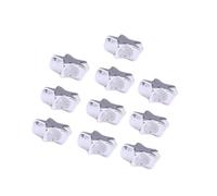VILLCASE 10pcs Sterling Silver Star-Shaped Spacer Beads for DIY Jewellery Making, Small Silver Beads for Bracelet Accessories, for Necklace Making and Handcraft Projects