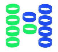 VILLCASE 10Pcs Sublimation Silicone Bands Silicone Rings for Sublimation Cups and Sublimation Paper, Green Elastic Wraps, Prevent Glint