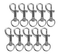 VILLCASE 10pcs Swivel Snap Hooks Rotation Dog Leash Clips Small Metal Bolt Snap Clips for Pet Collars Keychains Wallet Loops Multipurpose Replacement Clasps