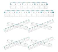 VILLCASE 10pcs Wave Edge Plastic Ruler 15cm/20cm with Vision Protection Technology for Exam Drawing and Classroom Use for Students
