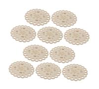 VILLCASE 10pcs Wooden Cross Stitch Thread Storage Plate Embroidery Yarn Organizer with Multipurpose Coaster Function Neat Holder for Sewing Craft Supplies