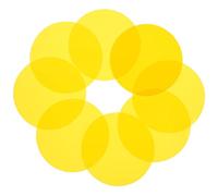 VILLCASE 10pcs Yellow Colored Film Light Sheets for Spot Lamp, Pet Material, Easy to Carry and Store, Translucent Color Tint Film for Photography and Atmosphere Enhancement