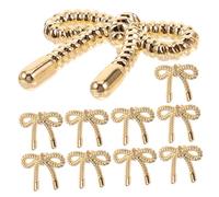 VILLCASE 10pcs Zinc Alloy Bowknot Shaped Buttons Stable Easy to Sew Clothes Decors for DIY Crafts Project Suitable for Skirt Suits
